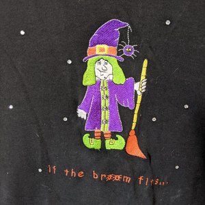 Quacker Factory If The Broom Fits - M - Shirt
